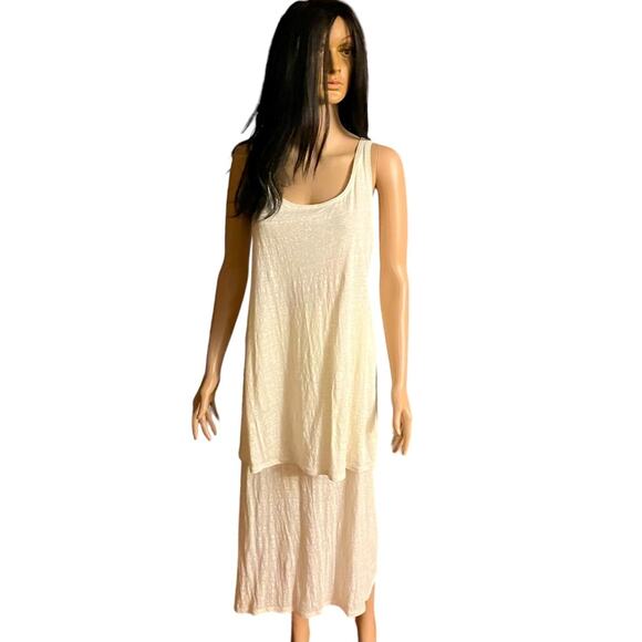 NWT - Eileen Fisher Soft White A-Line Jersey Skirt Set - Picture 1 of 6